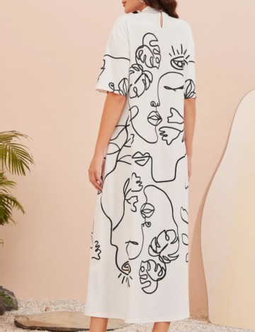 Rochie maxi Shein, mix culori