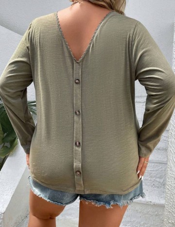 Bluză Shein Curve+, verde