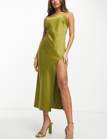 Rochie maxi ASOS, kaki
