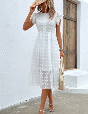 Rochie midi Shein, alb