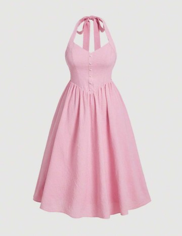 Rochie midi Shein Curve+, roz
