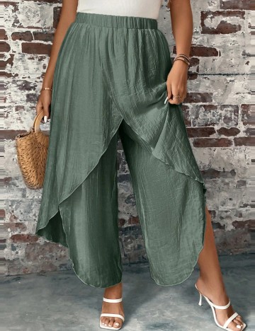 Pantaloni Shein Curve+, verde
