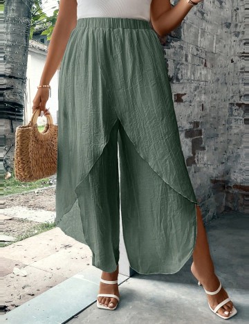 Pantaloni Shein Curve+, verde