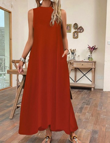 Rochie maxi Shein, cărămiziu