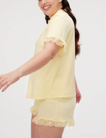 Compleu pijamale Shein, galben