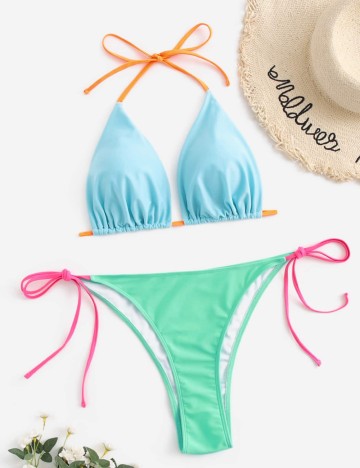 Costum de baie Shein Curve+, mix culori