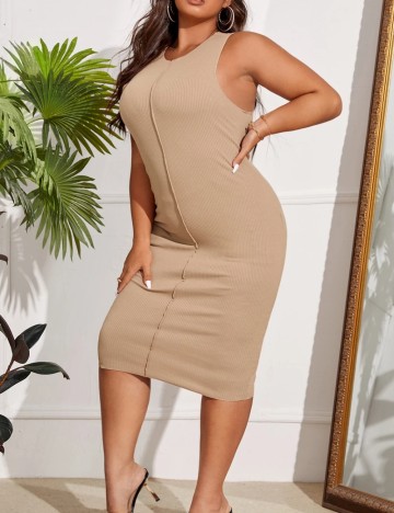 Rochie midi Shein Curve+, maro