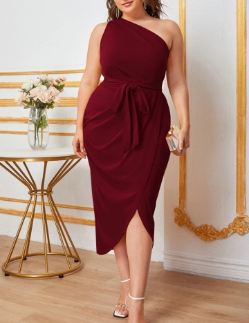 Rochie midi Shein Curve+, vișiniu