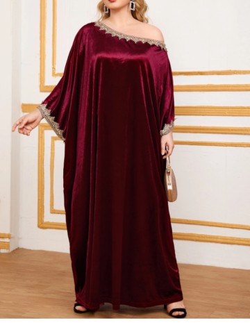 Rochie maxi Shein Curve+, vișiniu