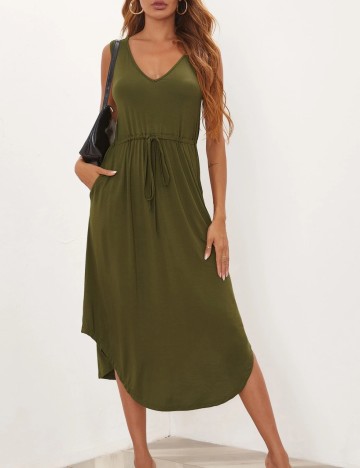 Rochie midi Shein, kaki