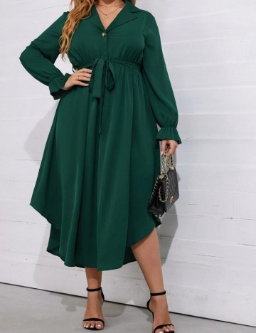 Rochie midi Shein Curve+, verde