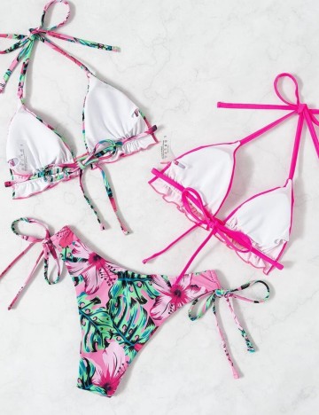Set costum de baie Shein, mix culori