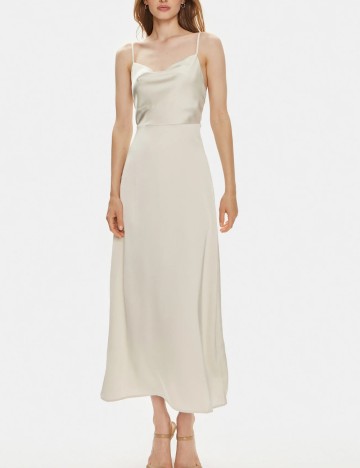 Rochie maxi Vila, crem