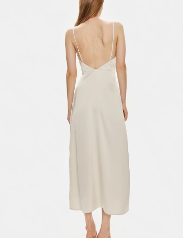 Rochie maxi Vila, crem