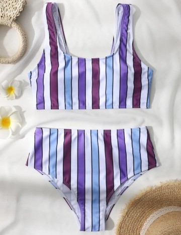 Costum de baie Shein, mix culori