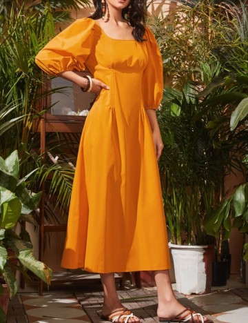 Rochie midi Shein, portocaliu