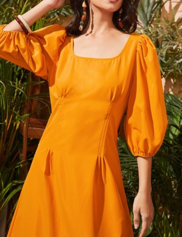 Rochie midi Shein, portocaliu
