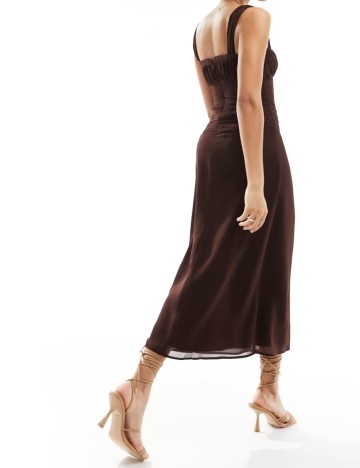 Rochie midi ASOS, maro