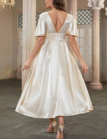 Rochie maxi Shein, crem