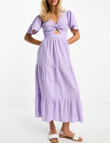 Rochie midi ASOS, mov