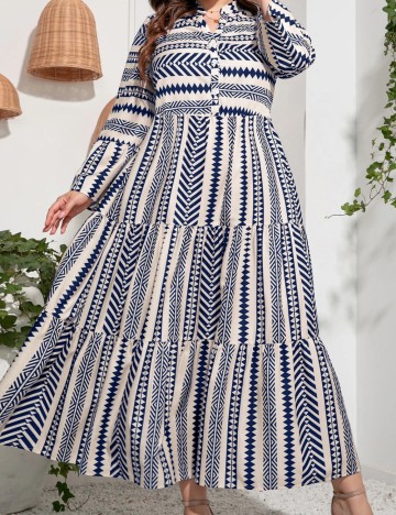 Rochie maxi Shein Curve+, mix culori