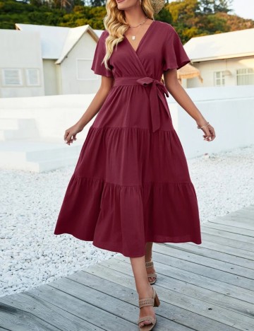 Rochie midi Shein, vișiniu
