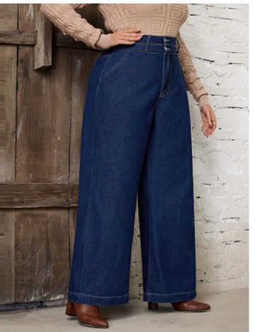 Jeans Shein Curve+, albastru