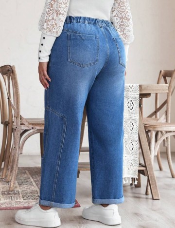 Jeans Shein Curve+, albastru