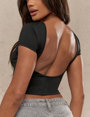 Top Missguided by Shein, negru