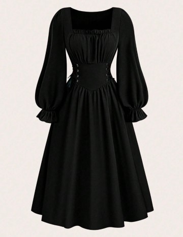 Rochie midi Shein Curve+, negru