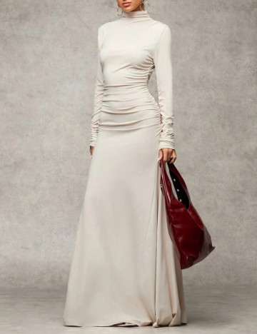 Rochie maxi Shein, crem