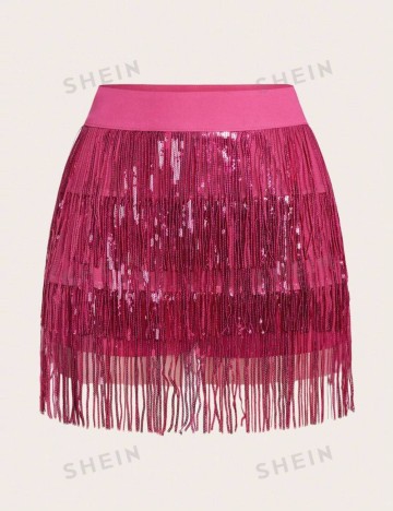 Fustă Pantalon Shein, roz