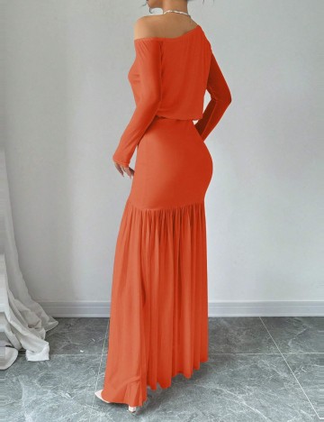 Rochie maxi Shein, portocaliu