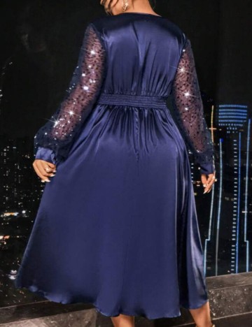 Rochie midi Shein Curve+, albastru