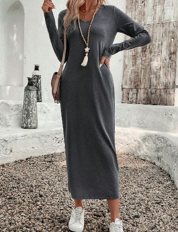 Rochie midi Shein, gri