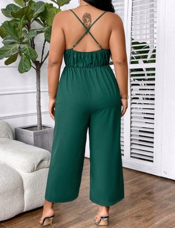 Salopetă lungă Shein Curve+, verde