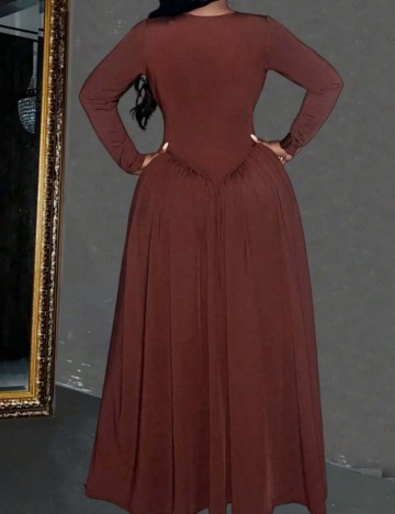 Rochie maxi Shein Curve+, maro