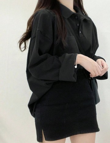Bluză DAZY by Shein, negru