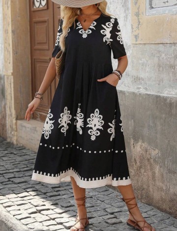 Rochie midi Shein, mix culori