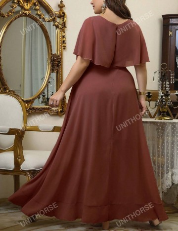 Rochie maxi Shein Curve+, roz