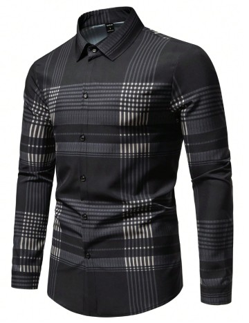 Cămașă MANFINITY by Shein, negru
