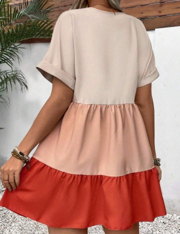 Rochie mini Shein Curve+, mix culori
