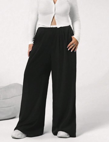 Pantaloni Shein Curve+, negru