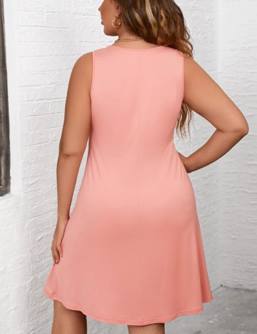 Rochie mini Shein Curve+, roz corai