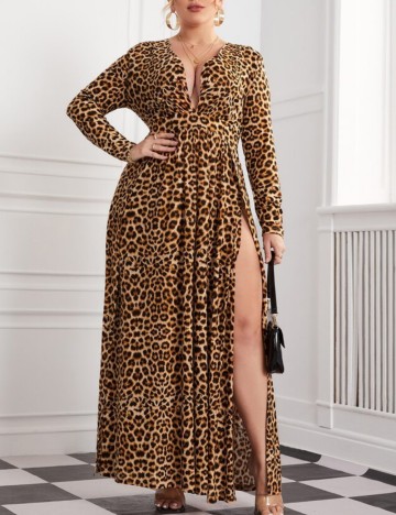 Rochie maxi Shein Curve+, mix culori