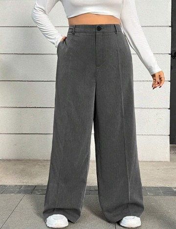 Pantaloni Shein Curve+, gri