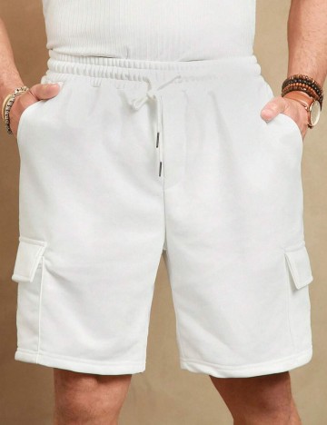 Pantaloni scurți MANFINITY by Shein, alb