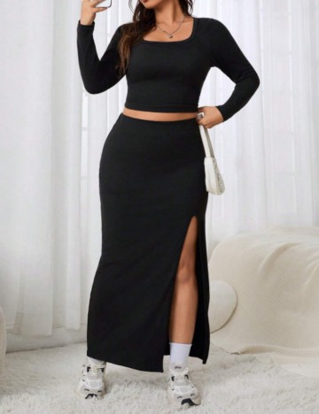 Compleu Shein Curve+, negru