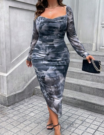 Rochie midi Shein, mix culori
