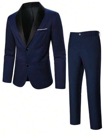 Costum Shein, bleumarin